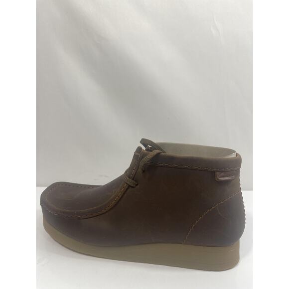 Clarks Shoes Mens Size 9.5 Brown Beeswax Leather Wallaston Boot Chukka New Box main image 11